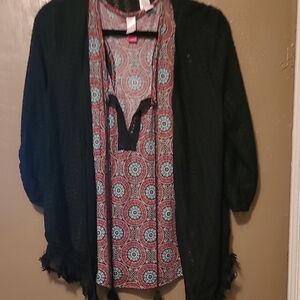 No Boundaries Black Blouse with Long Sleeves
